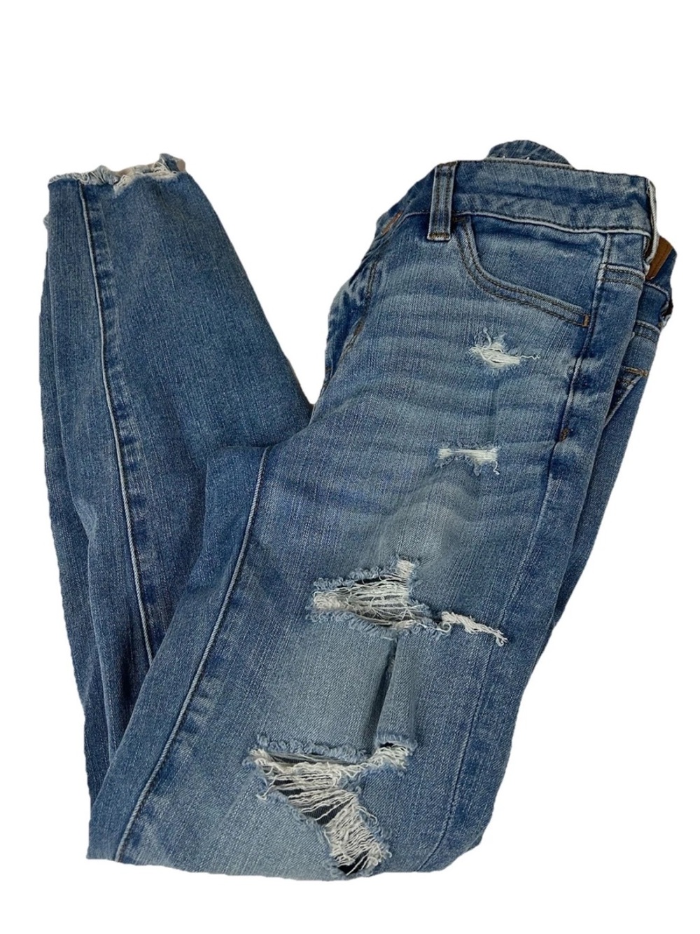 American Eagle Women’s Size 00 SHORT Jegging Jeans Distressed Light Dream #4177